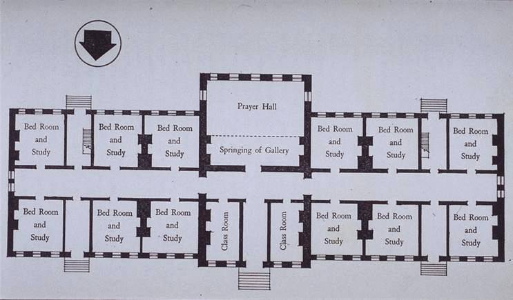 Plan of first floor 1756 (Savage reconstruction)