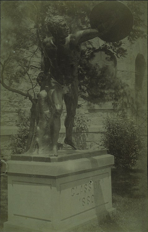 Statue of Gladiator, gift of Class of 1880 (photo c.1881)
