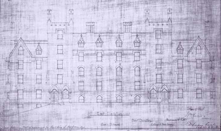 Working drawing: east elevation