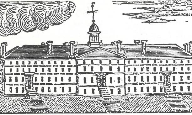 Woodcut of Nassau Hall (1786)