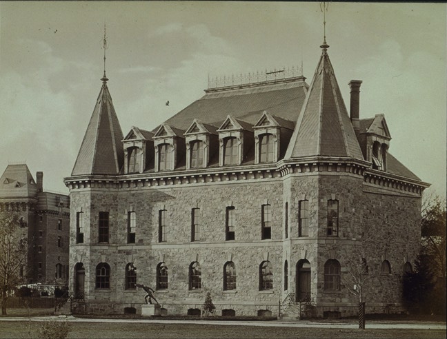 View from southeast with University Hotel at left