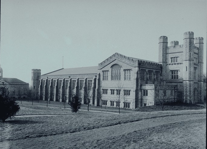 University Gymnasium, view from northeast, shortly after completion