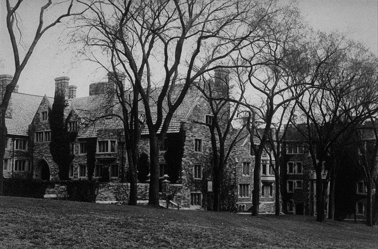 View from northwest, with Patton Hall at right (photo circa 1954)