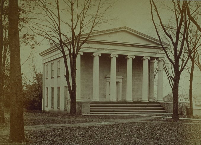Original structure viewed from the northeast (photo from album, c.1876)