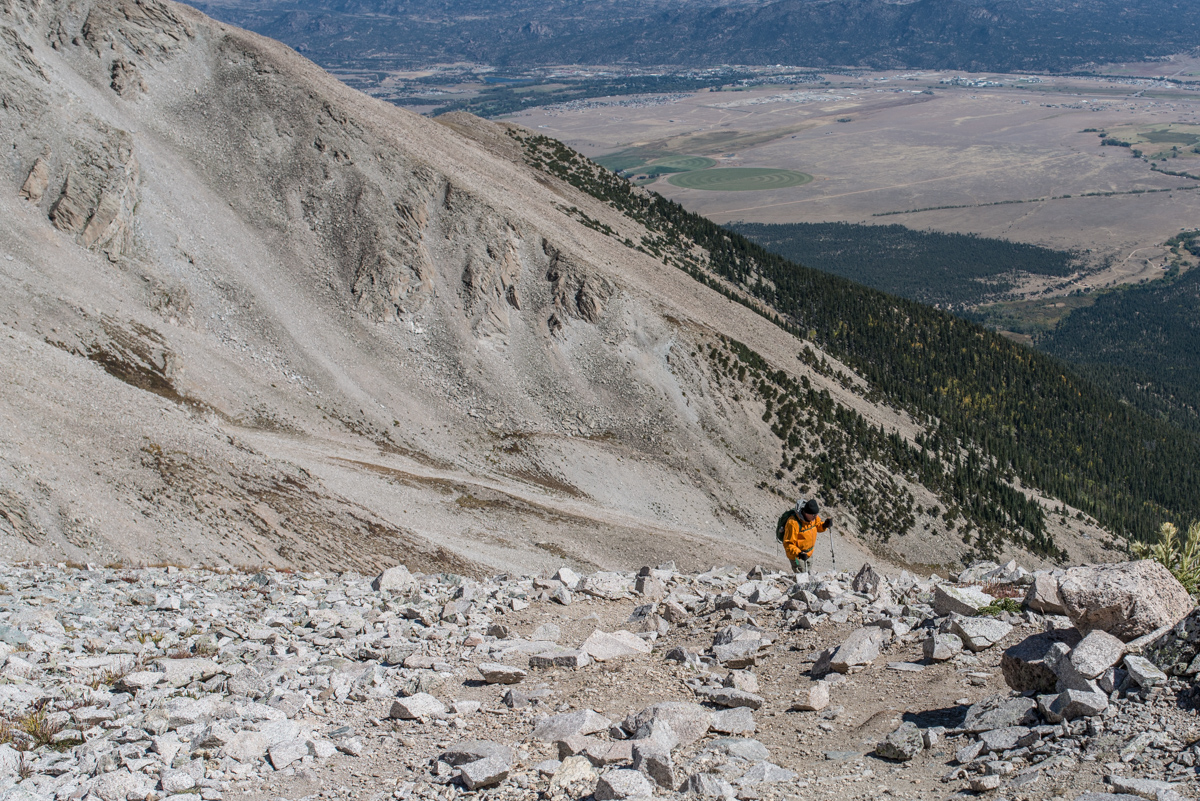 Preparing for the scramble to the ridge line