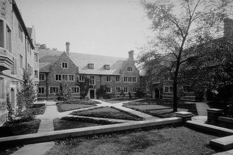 Courtyard, looking east (photo 1930's or 40's)