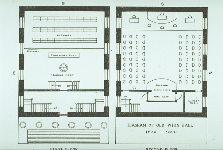 Floor plans for the original structure