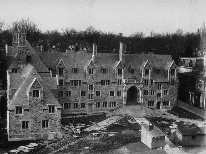 View from east during final phase of construction