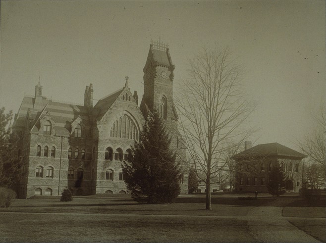 View from northwest with Class of 1877 Biological Laboratory at right (photo circa 1890)
