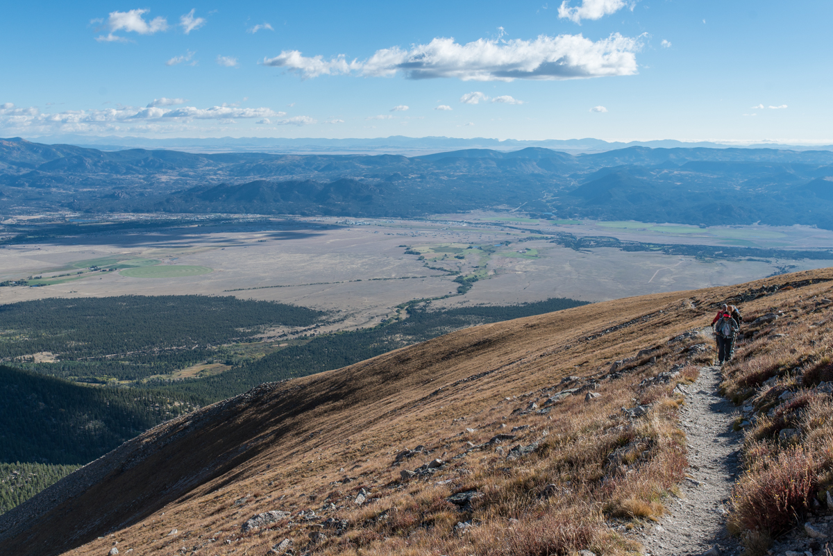 The trail narrows and the view widens