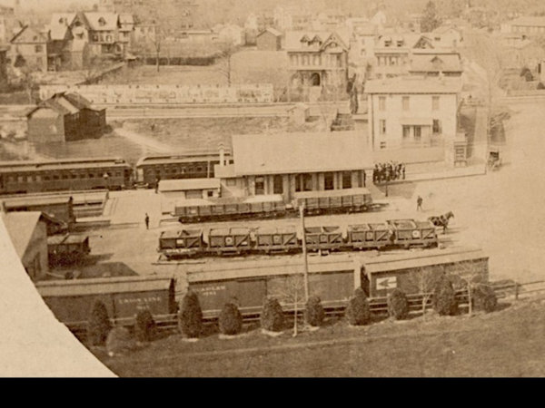 The view out Paul Cary's room in Witherspoon, circa 1891