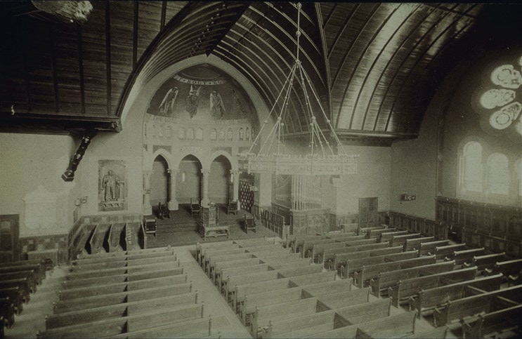 Interior, looking east from gallery (photo c.1890-97)