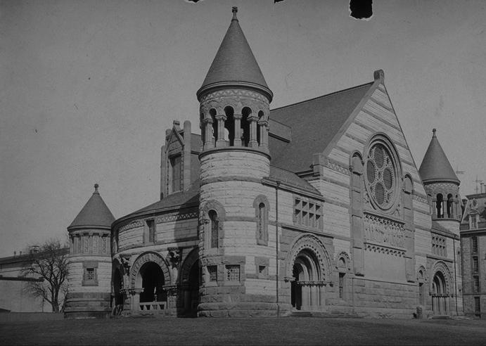 View from southwest before facade reliefs completed