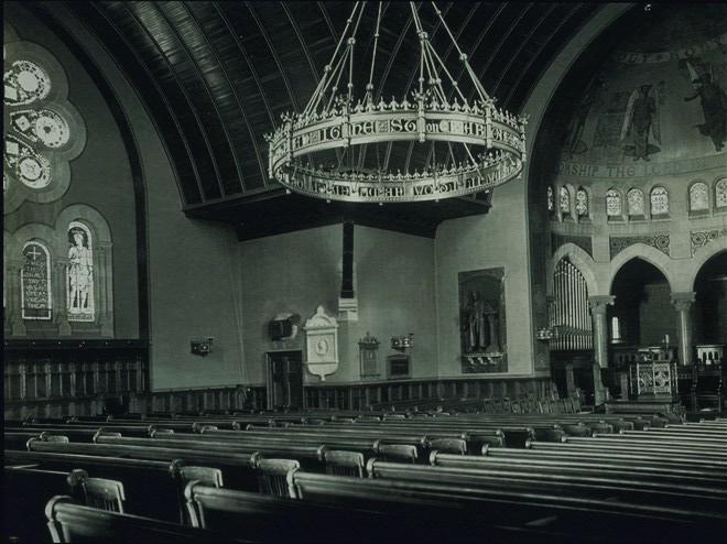 Interior, looking northeast (photo after 1897)