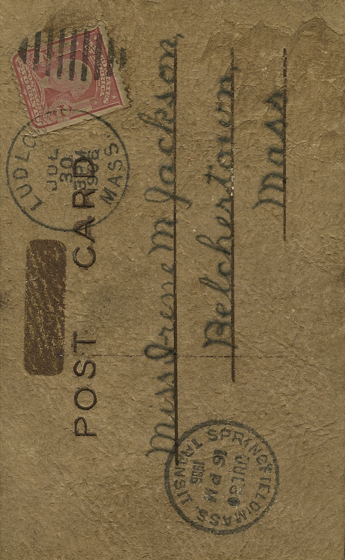 Princeton Girl Postcard Rear