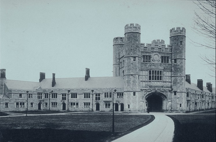 View from northeast (photo circa 1897, before clock installed)