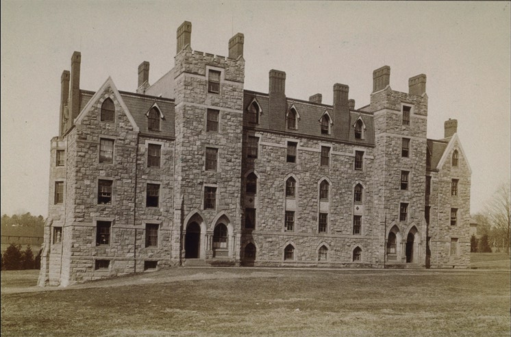 Edwards Hall: View from east (photo 1880s?)