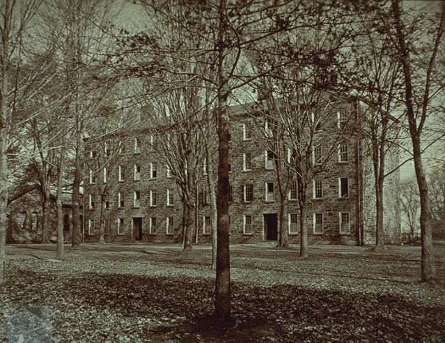 View from west before remodeling of 1873 (photo c.1868)