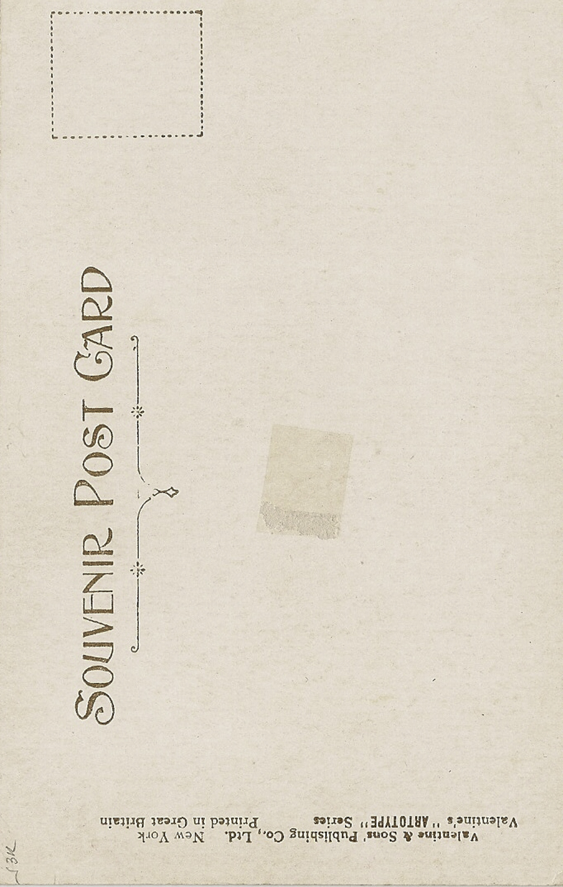 Princeton Girl Postcard Rear