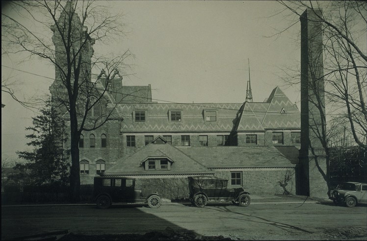 View from south, with Dynamo Building in foreground (early 20th century photo)