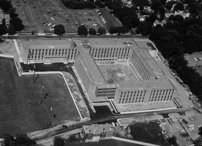 Aerial view shortly after completion