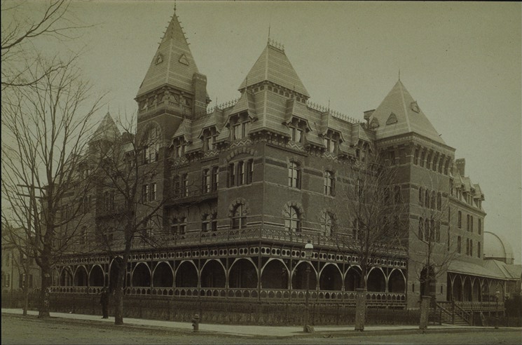 View from southwest with dome of Halsted Observatory visible (photo 1880's)