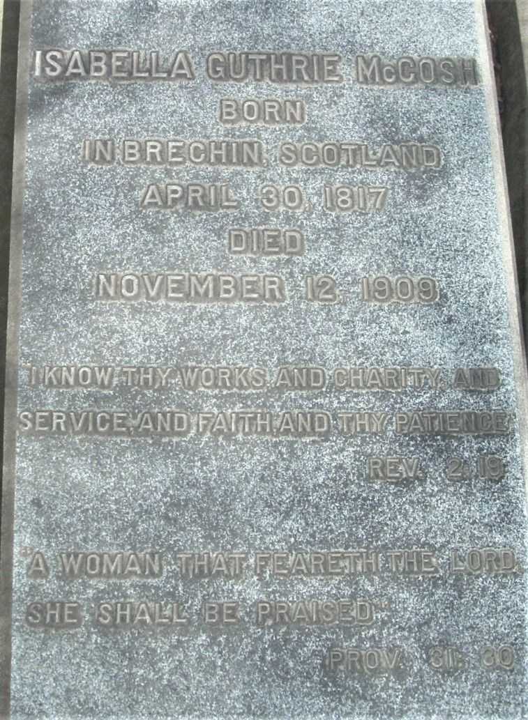 Grave Marker of Isabella McCosh