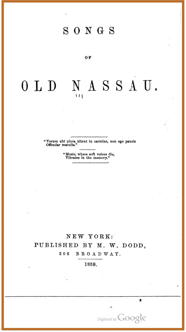 Songs of Old Nassau