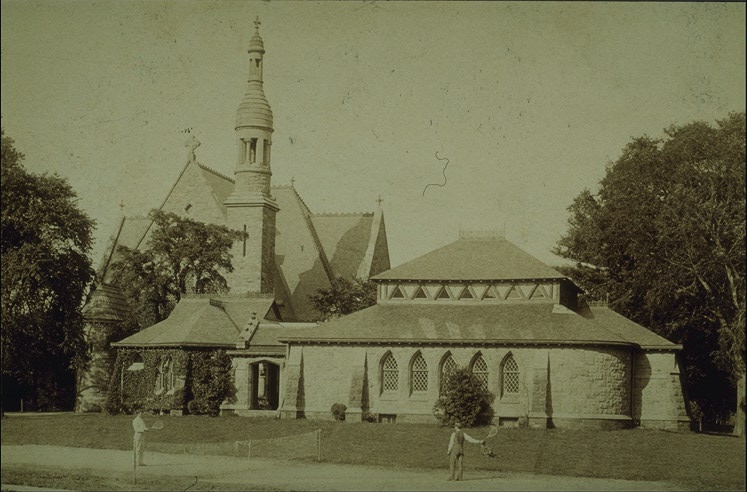 View from west, with Marquand Chapel in background (photo after 1882)