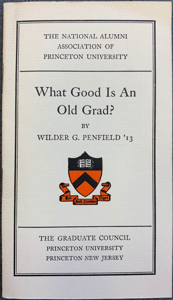 Wilder Penfield, Class of 1913, Speech