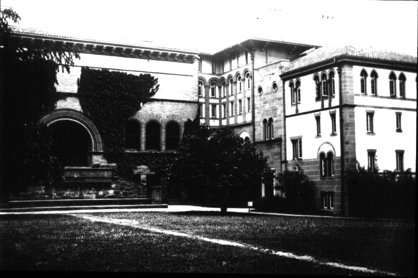 View from the north; ensemble showing north end of McCormick Hall