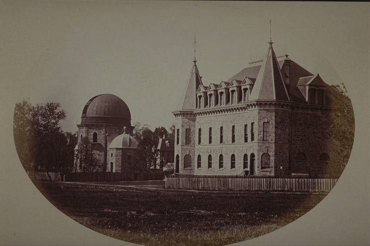 View from southeast, with Halstead Observatory in background