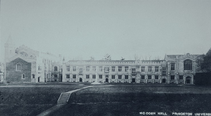 View from north, with apse of McCosh Chapel at right (photo before 1920)