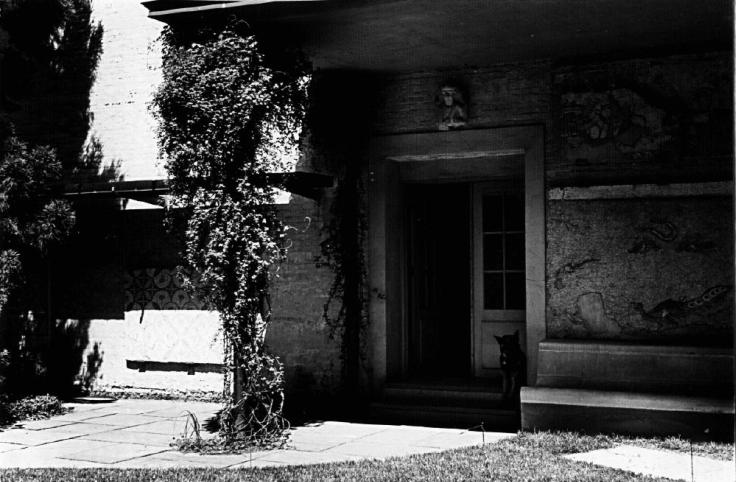Antioch court in 1964 looking toward south side of Museum of Historic Art
